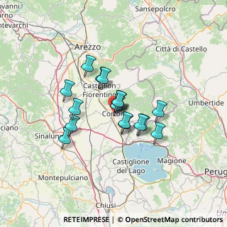 Mappa Località Piazzanella, 52044 Cortona AR, Italia (9.68)