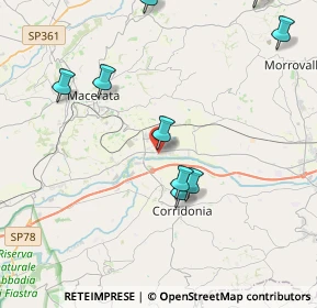 Mappa Via Cluentina, 62100 Piediripa MC, Italia (5.53636)