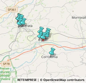 Mappa Via Cluentina, 62100 Piediripa MC, Italia (3.13545)