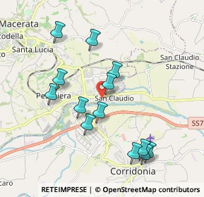Mappa Via Cluentina, 62100 Piediripa MC, Italia (1.95923)