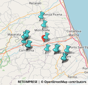 Mappa Via Sandro Pertini, 62010 Morrovalle MC, Italia (6.92056)