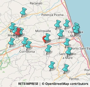 Mappa Via Sandro Pertini, 62010 Morrovalle MC, Italia (9.087)