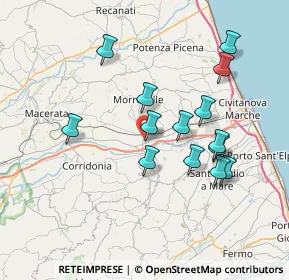 Mappa Via Sandro Pertini, 62010 Morrovalle MC, Italia (7.13571)