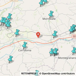 Mappa SP485, 62014 Corridonia MC, Italia (7.1375)