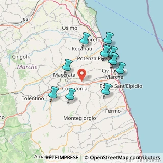 Mappa SP485, 62014 Corridonia MC, Italia (13.73667)