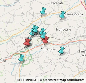 Mappa Piazzale Salvo D'Acquisto, 62100 Macerata MC, Italia (5.84643)