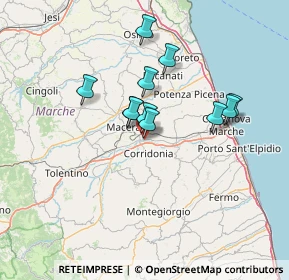 Mappa Via C. Vanni, 62100 Macerata MC, Italia (11.17727)