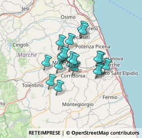 Mappa Via C. Vanni, 62100 Macerata MC, Italia (9.0385)