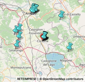 Mappa Via del Giardino, 52044 Cortona AR, Italia (14.0135)