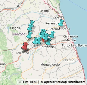Mappa Via Metauro, 62100 Piediripa MC, Italia (9.05706)