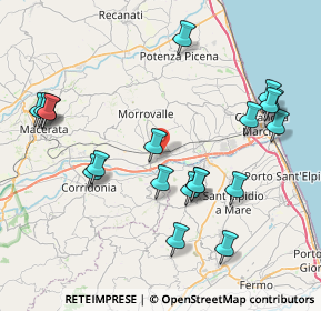 Mappa Via Donato Bramante, 62010 Trodica MC, Italia (9.1335)