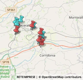 Mappa CAP, 62100 Macerata MC, Italia (3.09333)