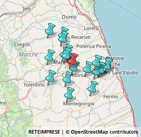 Mappa Strada Cluentina, 62100 Piediripa MC, Italia (10.474)