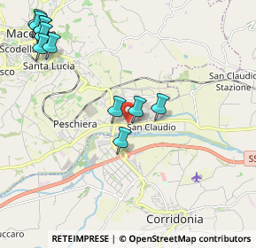 Mappa Strada Cluentina, 62100 Piediripa MC, Italia (2.59455)