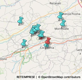 Mappa Via Volturno, 62100 Piediripa MC, Italia (5.10667)