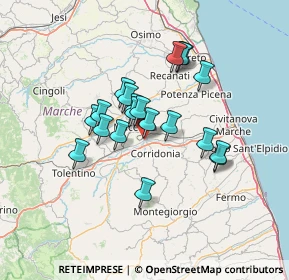 Mappa Via Volturno, 62100 Piediripa MC, Italia (11.003)