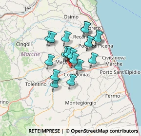 Mappa Via Volturno, 62100 Piediripa MC, Italia (9.6435)