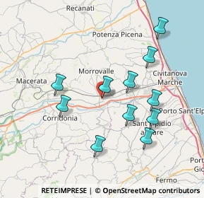 Mappa Via Giacomo Brodolini, 62010 Trodica MC, Italia (7.50091)