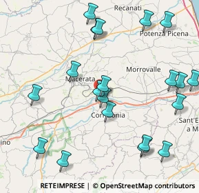 Mappa Strada Cluentina, 62100 Macerata MC, Italia (9.9355)
