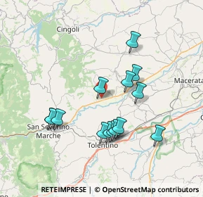 Mappa C.da Vallonica, 62010 Treia MC, Italia (7.06357)