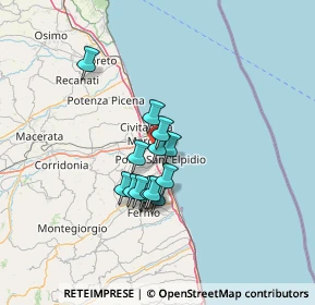 Mappa Via Sicilia, 63821 Porto Sant'Elpidio FM, Italia (9.968)