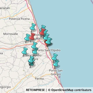 Mappa Via Sicilia, 63821 Porto Sant'Elpidio FM, Italia (6.01611)