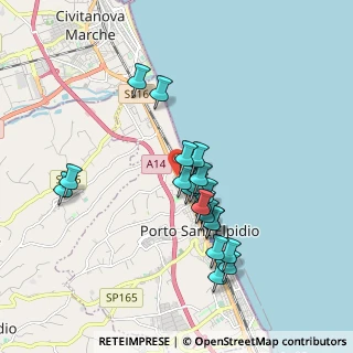 Mappa Via Sicilia, 63821 Porto Sant'Elpidio FM, Italia (1.658)