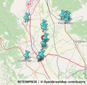 Mappa Via d'Arezzo, 52045 Foiano della Chiana AR, Italia (6.95533)