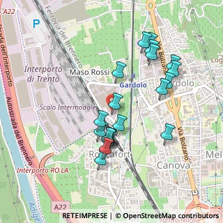 Mappa Via S. Giovanni Nepomuceno, 38100 Trento TN, Italia (0.4465)