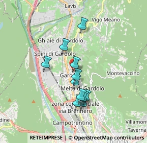 Mappa Via Giuseppe Tosetti, 38121 Trento TN, Italia (1.44182)