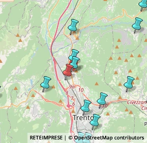 Mappa Via Giuseppe Tosetti, 38121 Trento TN, Italia (5.482)