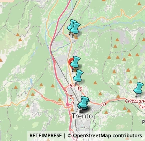 Mappa Via Giuseppe Tosetti, 38121 Trento TN, Italia (5.24846)