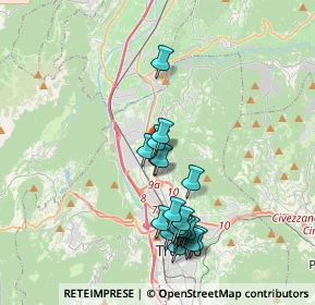 Mappa Via Giuseppe Tosetti, 38121 Trento TN, Italia (3.624)
