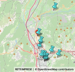 Mappa Via Giuseppe Tosetti, 38121 Trento TN, Italia (4.25727)