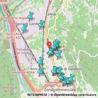 Mappa Via del, 38121 Trento TN, Italia (1.018)