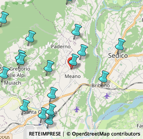 Mappa Piazza S. Bartolomeo, 32035 Meano BL, Italia (2.822)