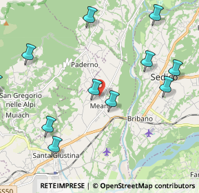 Mappa Piazza S. Bartolomeo, 32035 Meano BL, Italia (2.66167)