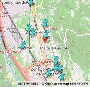Mappa Via VIII Marzo, 38014 Trento TN, Italia (1.14667)
