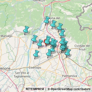 Mappa Via Angelo Tonutti, 33034 Fagagna UD, Italia (10.242)