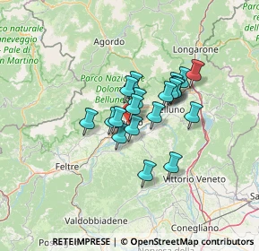 Mappa Via Fortighe, 32036 Sedico BL, Italia (8.9555)