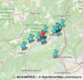 Mappa Via Fortighe, 32036 Sedico BL, Italia (8.98842)