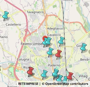 Mappa Via G. Galilei, 33010 Feletto Umberto UD, Italia (2.88722)