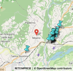 Mappa Via Guglielmo Marconi, 32035 Meano BL, Italia (1.8)