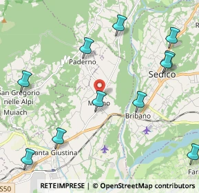 Mappa Via Guglielmo Marconi, 32035 Meano BL, Italia (2.61182)