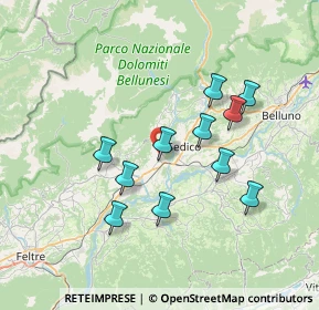 Mappa Via Guglielmo Marconi, 32035 Meano BL, Italia (6.42364)