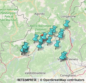 Mappa Via Guglielmo Marconi, 32035 Meano BL, Italia (11.64667)