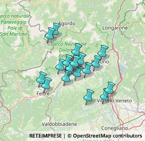 Mappa Piazza S. Bartolomeo, 32035 Santa Giustina BL, Italia (9.74889)
