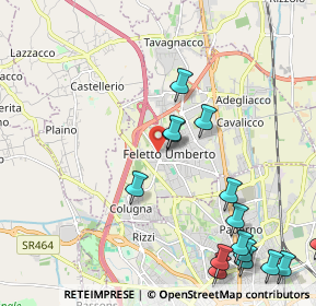 Mappa Via Alessandro Manzoni, 33010 Tavagnacco UD, Italia (2.63667)