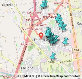 Mappa Via Alessandro Manzoni, 33010 Tavagnacco UD, Italia (0.73)