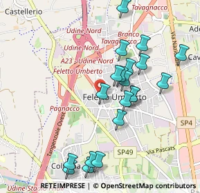 Mappa Via Alessandro Manzoni, 33010 Tavagnacco UD, Italia (0.9625)